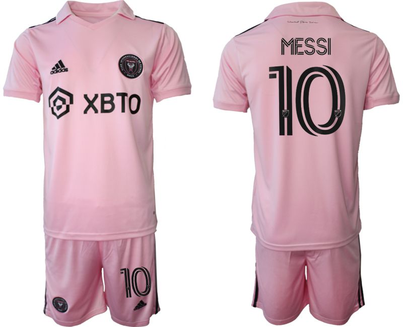 Men 2023-2024 Club Inter Miami CF home pink #10 Soccer Jersey